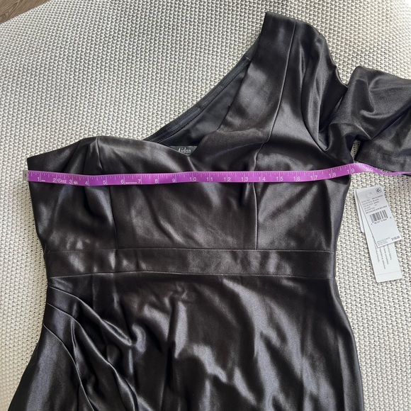 Adrianna Papell Black One Shoulder Dress - Picture 12 of 15